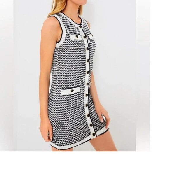 NWT Tuckernuck Pomander Place Navy Stripe Bardot Dress - Picture 4 of 4